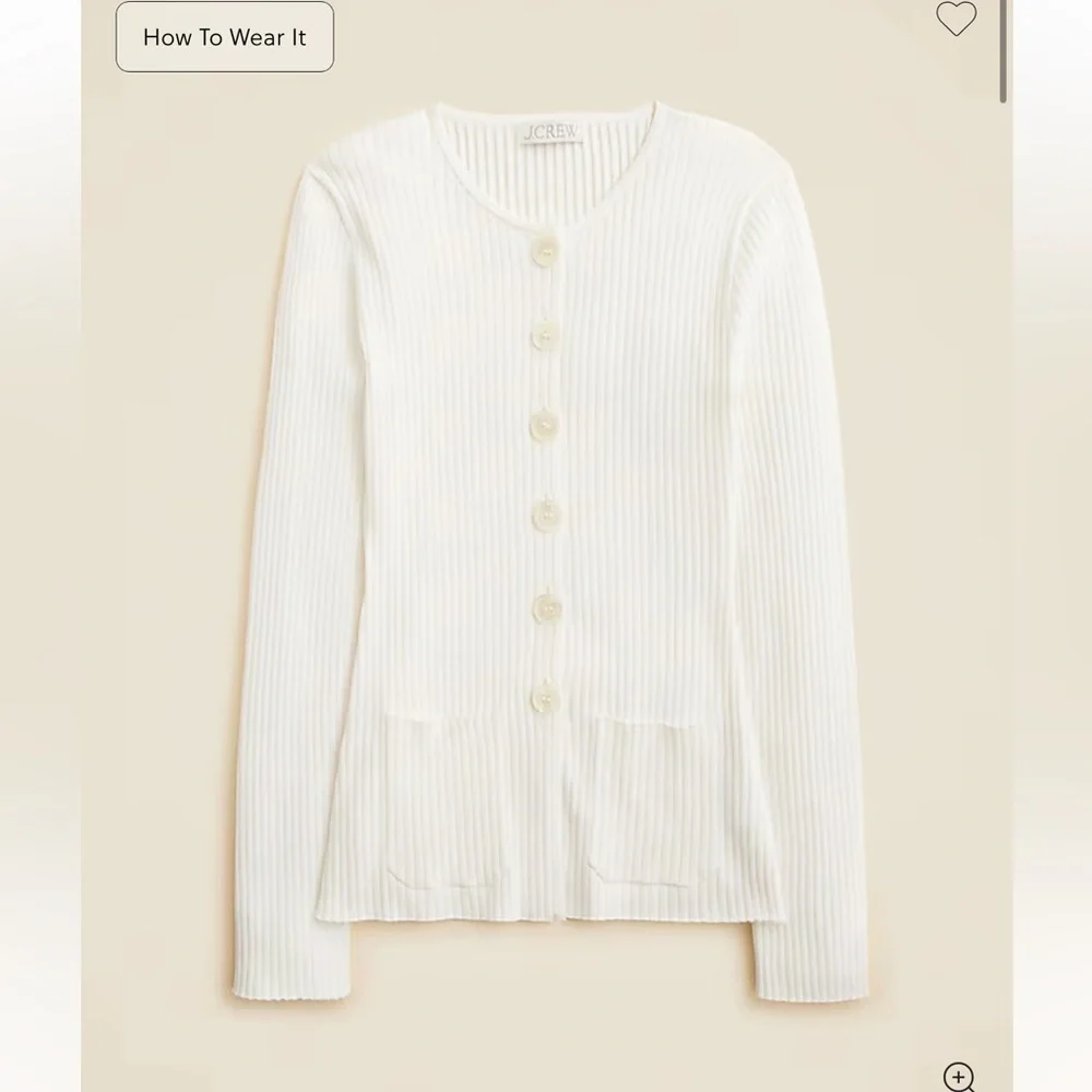 J.Crew Super-stretch ribbed cardigan - Picture 1 of 6